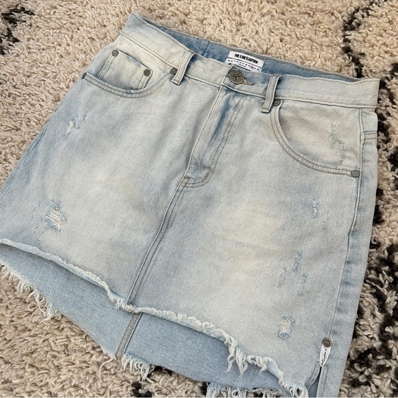 One x One Teaspoon Brando 2020 Denim Mini Skirt, Size 30 - Picture 8 of 14